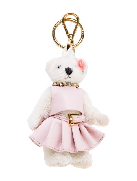 prada flower keyring|prada teddy bear keychain.